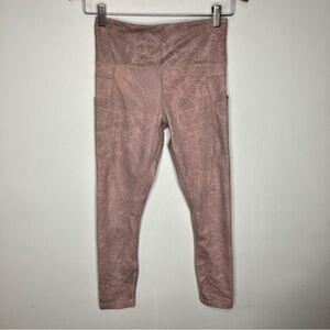 ZYIA active pink digital granite pocket leggings size 4